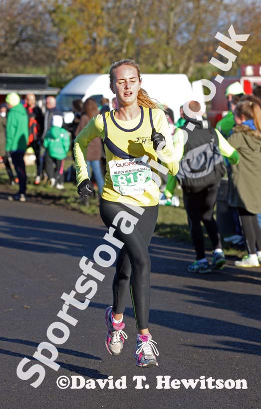 Winner of the under-15s girls, Heaton Memorial Road Race, Newcastle Town Moor. Photo: David T. Hewitson/Sports for All Pics